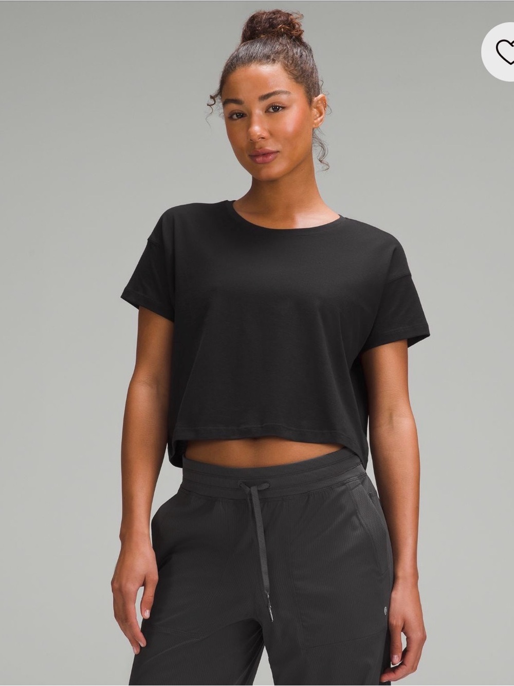 NWT Lululemon Cates Tee navy blue cropped 4